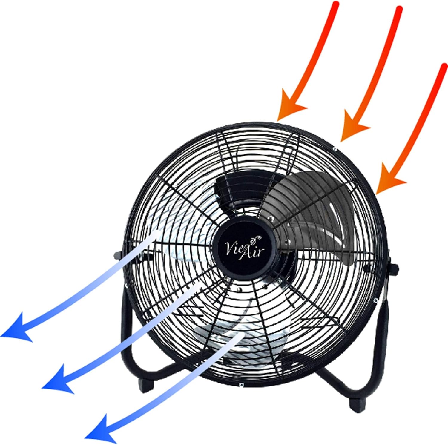 Vie Air 3 Speed Fan (12 Inch Floor), Black