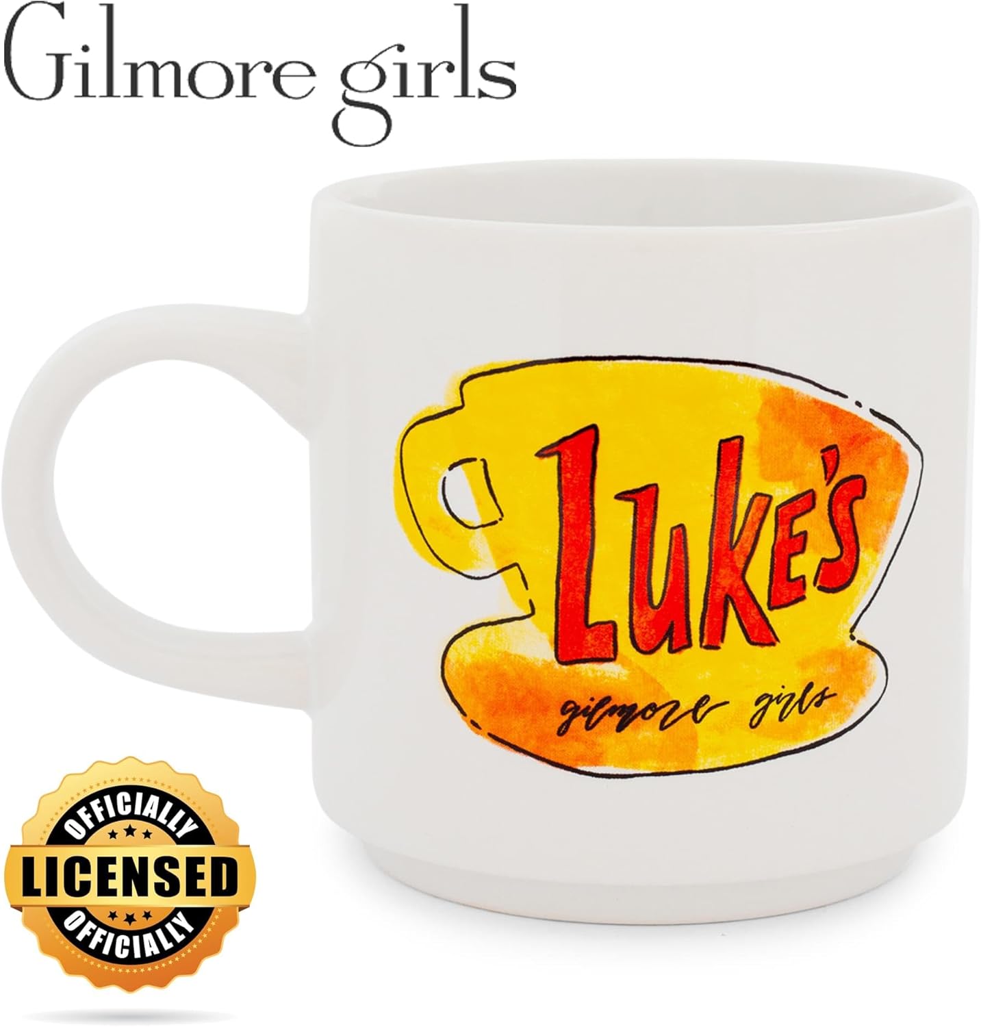 Silver Buffalo Gilmore Girls Luke's Diner Single Stackable Ceramic Mug | Coffee Cup For Espresso, Tea, Cocoa | Holds 13 Ounces - Image 3