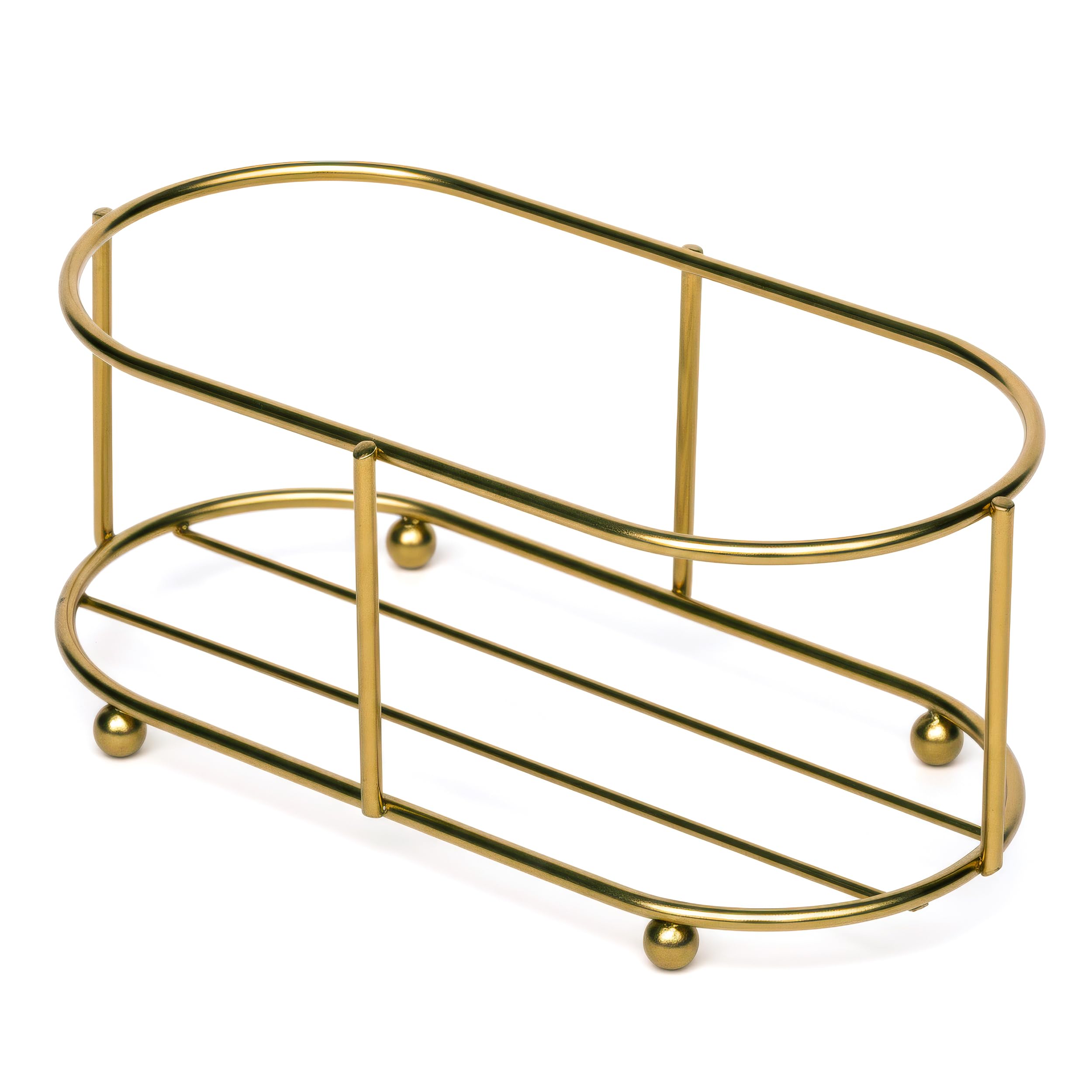 Jolitee Vintage Soap and Hand Lotion Caddy, Farmhouse Soap Caddy Decor for Soap, Dish Soap, Lotions and Liquids Soap Dispenser Set (Gold)