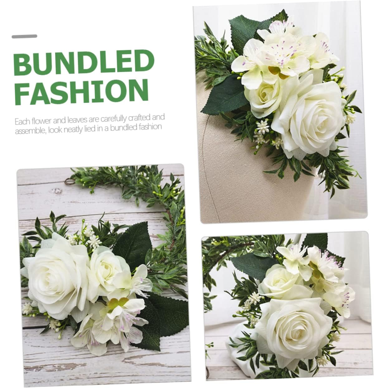 Brautkranz, Damen-Haarschmuck, Mädchen-Stirnbänder, Blumen-Stirnbänder for Damen, Stirnbänder for Mädchen, Blumen-Tiara, Hochzeit, Blumen-Haarkranz, Braut-Haarschmuck, Blumenkronen/84/637