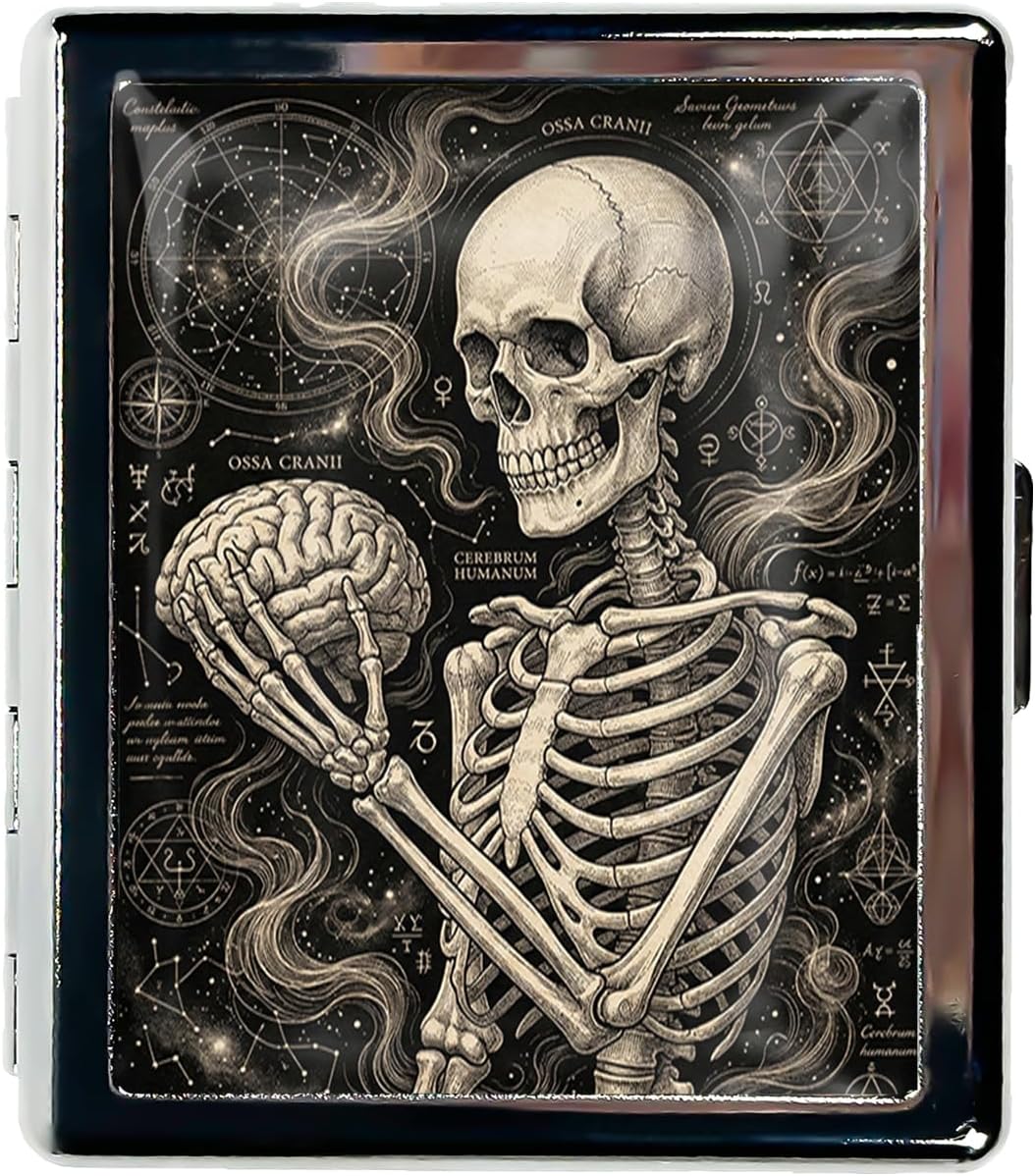 Metal 7 Day Pill Organizer, Cute Small Weekly Pill Case with 8 Compartments for Travel, Moisture-Proof Medicine Holder for Purse, Compact Daily Vitamin Box (Glow Dragonflies)