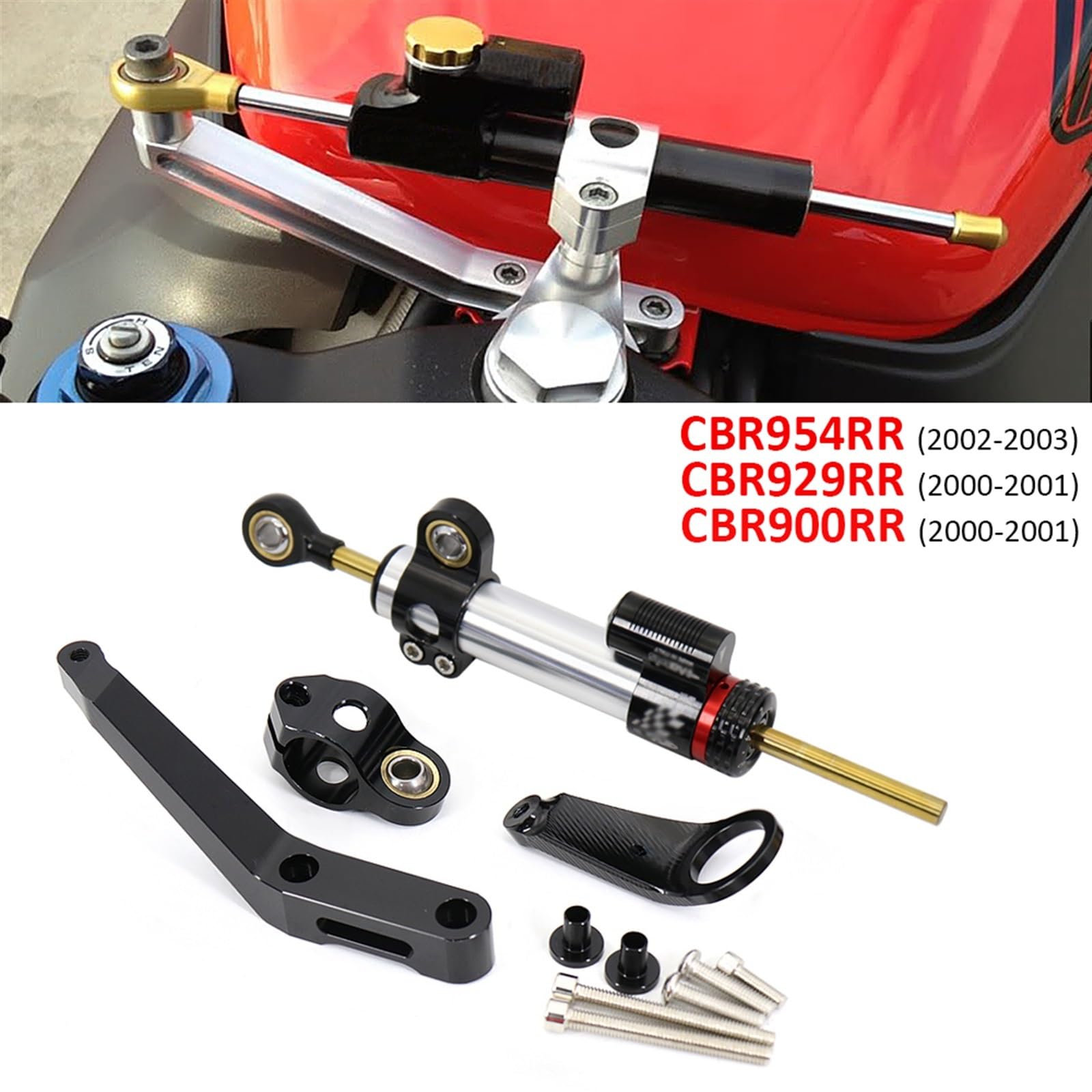 LOTFI 2002 2003 Motorcycle Steering Stabilize Damper Mounting Bracket Kit Fit For CBR954RR CBR929RR CBR900RR CBR 954 929 900 RR (Size : F)