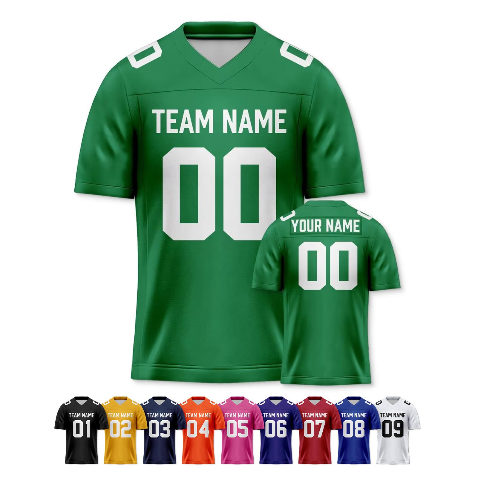 Custom Replica Football Jersey with Name Number Logo