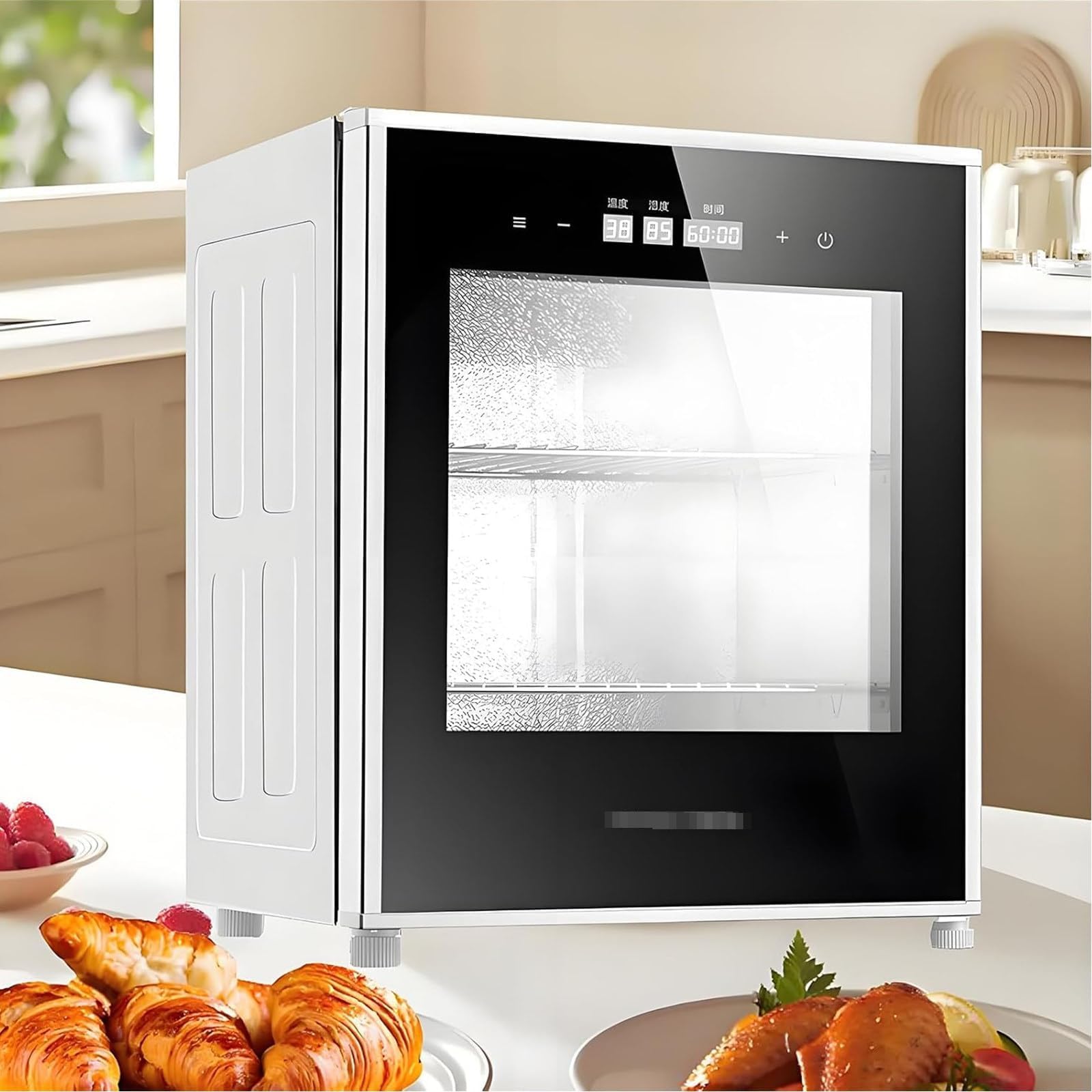 Elektrischer Brotgärer, 40 l, mit Temperaturkontrolle, kommerzielle Teiggärung 20–50 ℃, beheizter Aufsatz-Proofer für Sauerteig und Joghurt