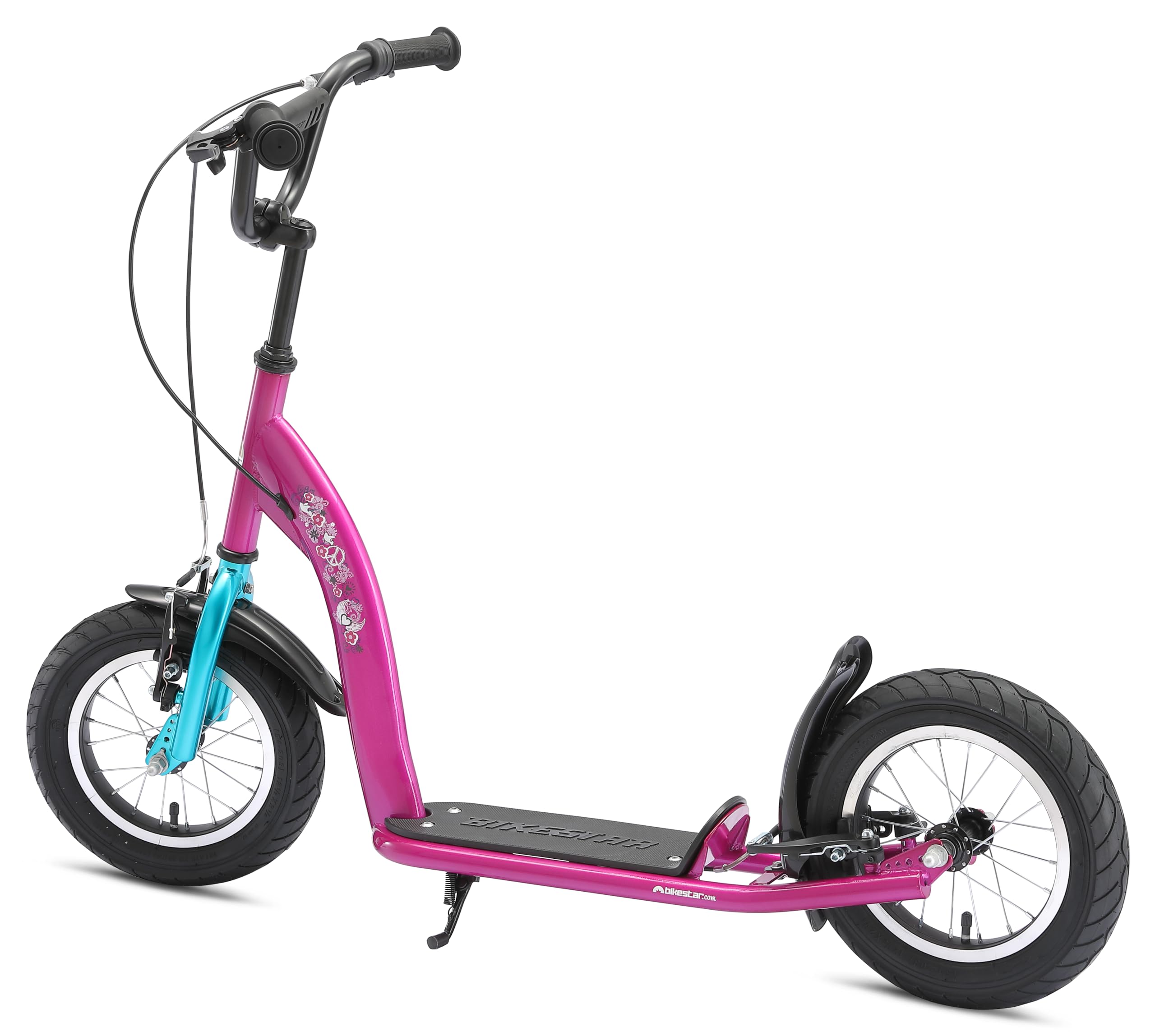 STAR SCOOTER Roller Kinderroller Tretroller Kickscooter mit Luftreifen für Jungen und Mädchen ab 6-7 Jahre | 12 Zoll Sport Kinder Scooter | Risikofrei Testen