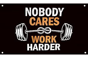 WENWELL: Nobody Cares Work Harder Motivational Flag for the Gym