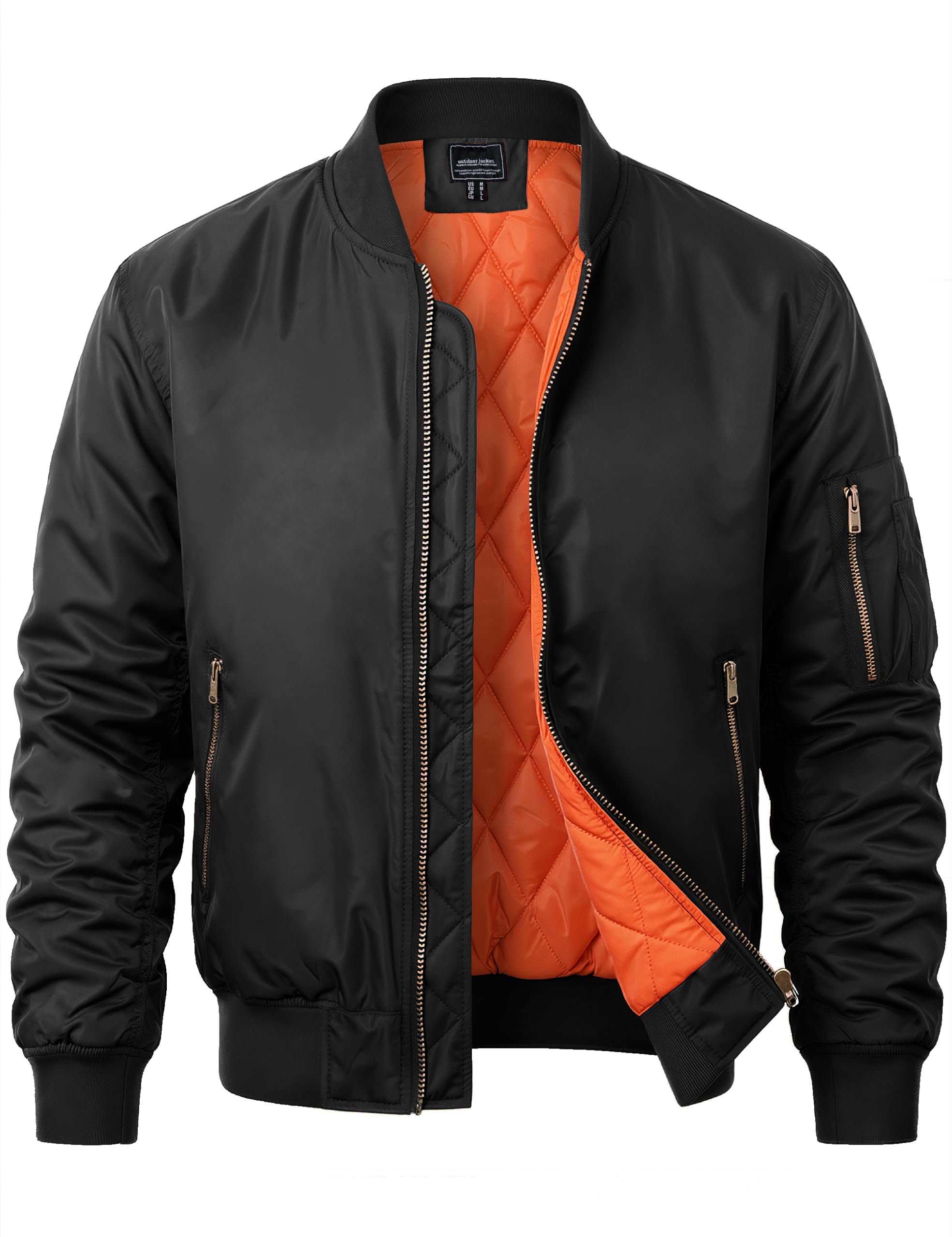 Men's Bomber Jacket Fall Winter Military Jacket and Coats Outwear