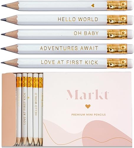 Miniatura 7 de Markt Mini lápices rosas con borradores, premios de juegos de baby shower para niña, pequeños lápices de baby shower, recuerdos de baby shower,