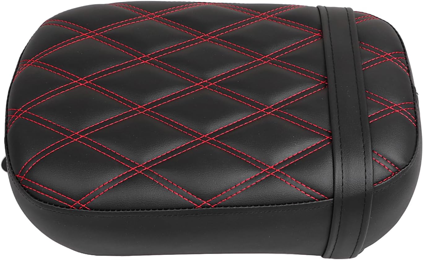 Red Rear Passenger Pillion Seat Cushion Pad with Mounting Bracket Fit for Honda Shadow Spirit VT750 ACE VT750C VT750CD 1998-2003