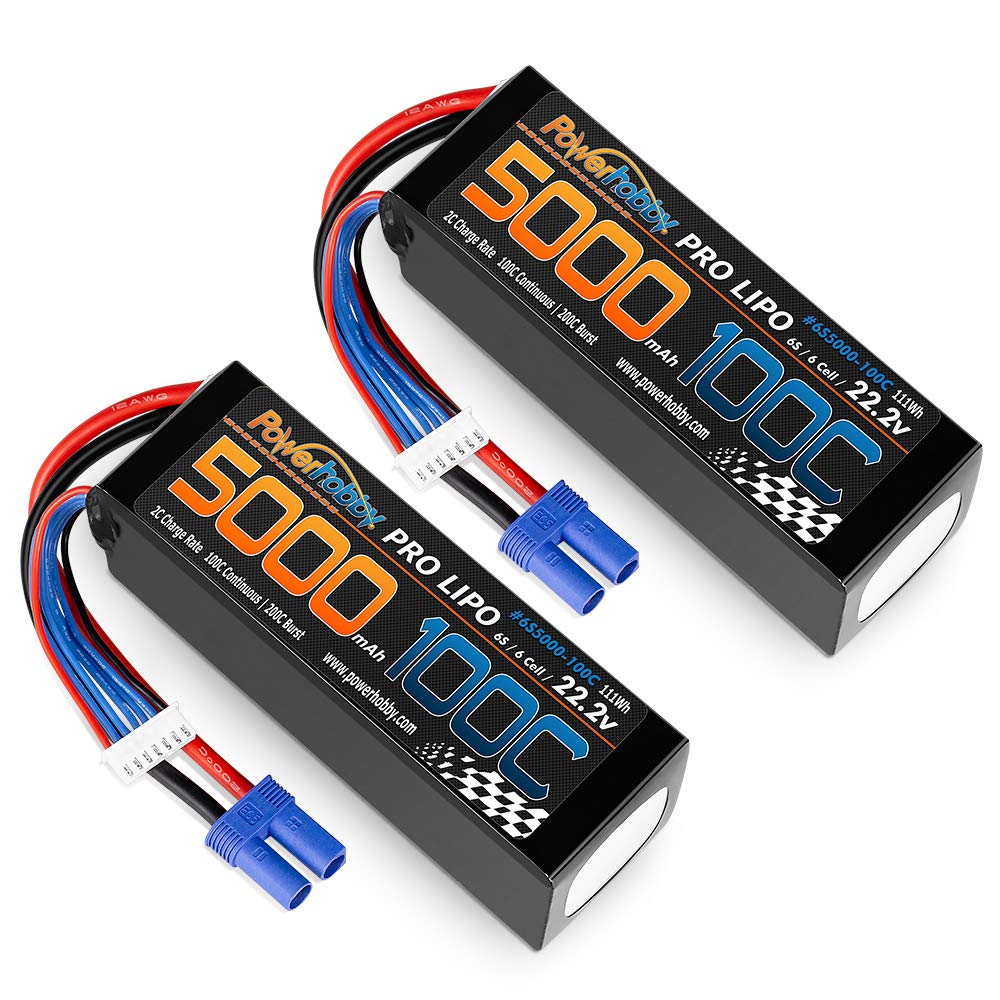Amazon.co.jp: powerhobby 6s 22.2 V 5000 mAh 100 C LiPoバッテリーW