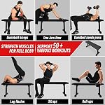 Flat Weight Workout Exercise Bench, Easy Assembly, Foldaway Bench for Adjustable Dumbbells or an Adjustable Dumbbell Set, Strength Training Bench Press