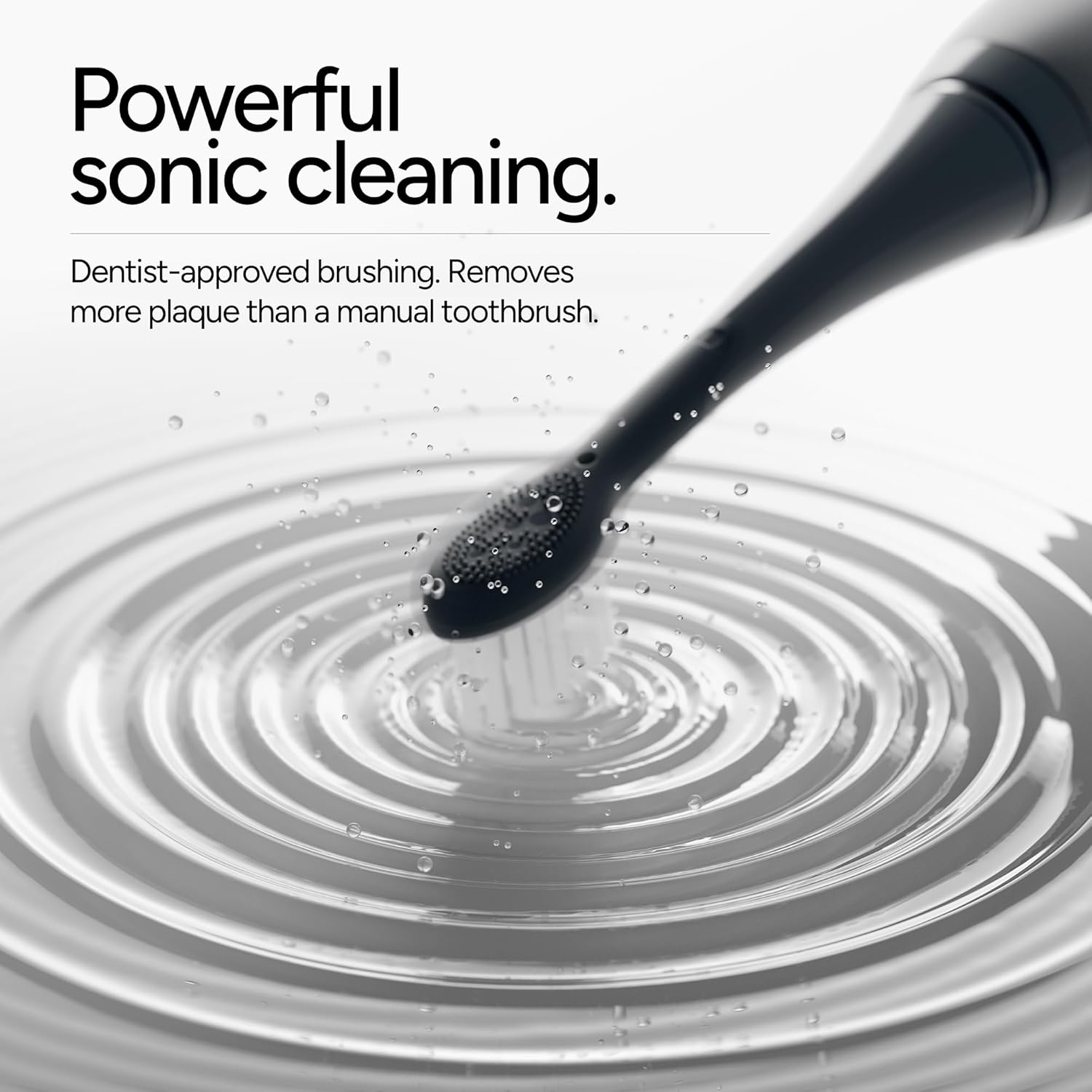 ORDO Sonic+ Electric Toothbrush for Adults, Advanced Tech, 4 Brushing Modes, Fast Rechargeable, Sonic Toothbrushes Over 4 Weeks Battery Life, Silicone Polishing Element, USB Charger, Charcoal Grey