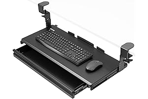vivo Large Height-Adjustable Clamp-on Keyboard Tray