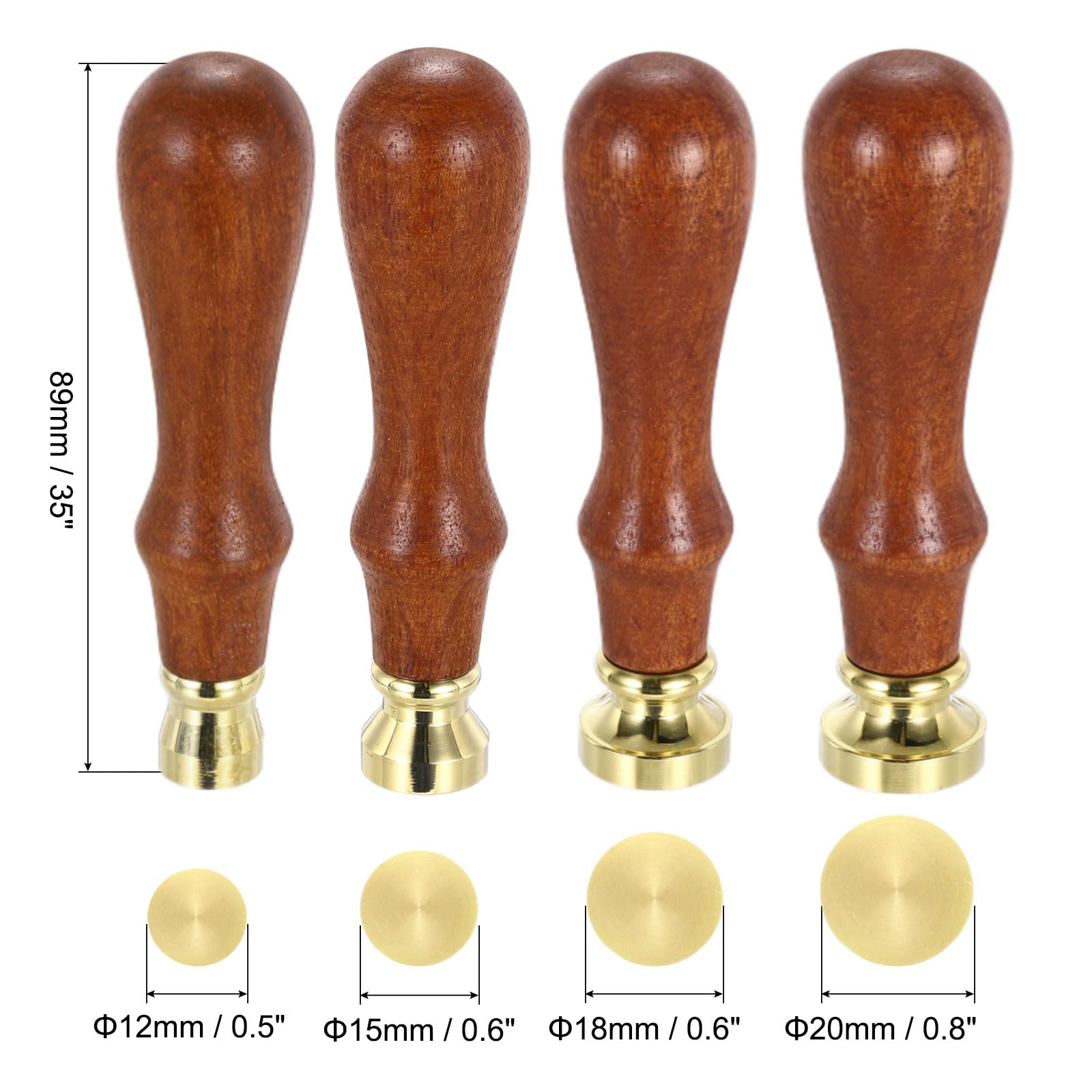 PATIKIL 12/15/18/20mm Round Blank Wax Seal Stamp - Image 2