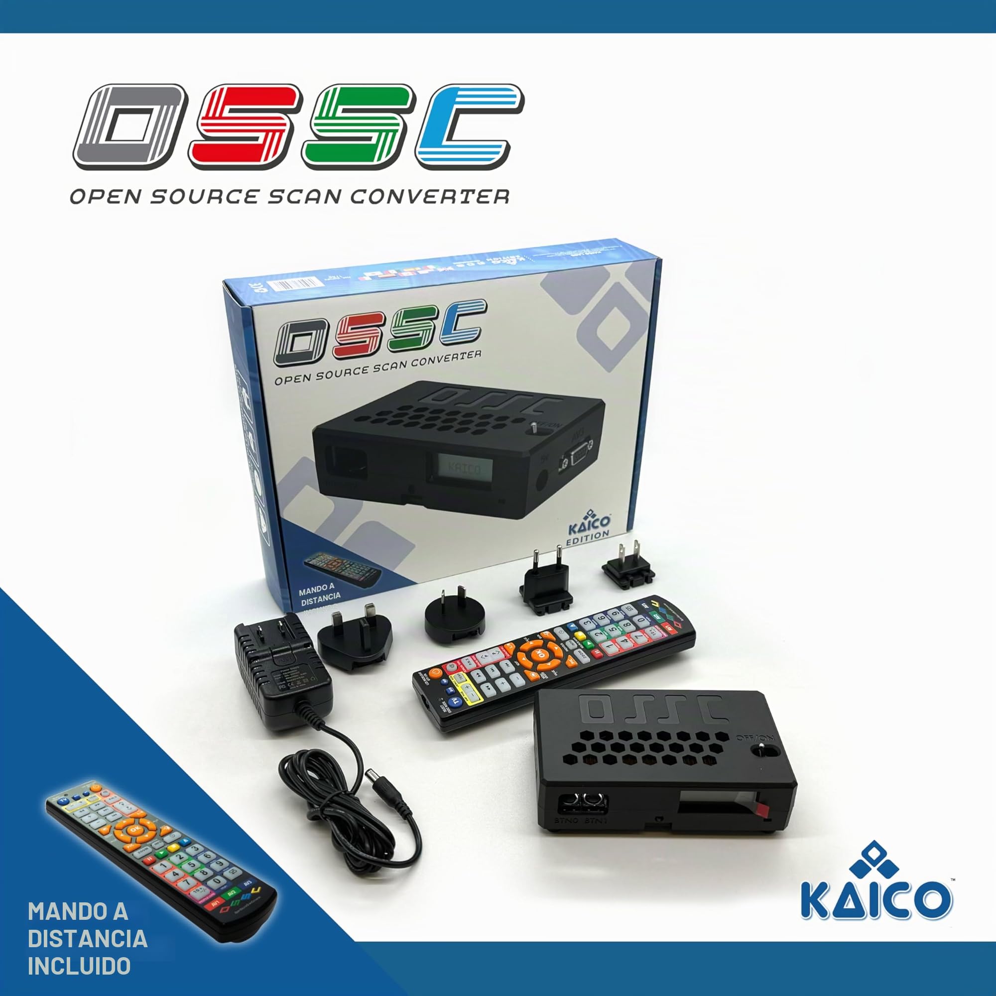 Kaico OSSC 1.8 Convertidor Scan Open Source, SCART Componentes VGA a HDMI