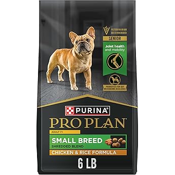 Purina Pro Plan Small Breed Senior Dog Food Bright Mind Seven Plus Chicken and Rice Formula - 16 Pound (Pack of 1)
