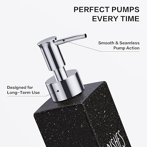 Miniatura 4 de Cisily Juego de dispensador de jabón de cocina con organizador para fregadero, botella de vidrio de 12 onzas, dispensador de jabón para manos y