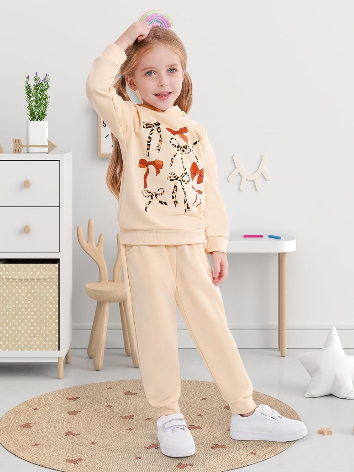 Toddler Baby Girl Clothes Fall Outfits Bowknot Sweatshirt Top Pants Set for Girls 18 24 Months 2T 3T 4T 5T 6-7 Years - Image 3