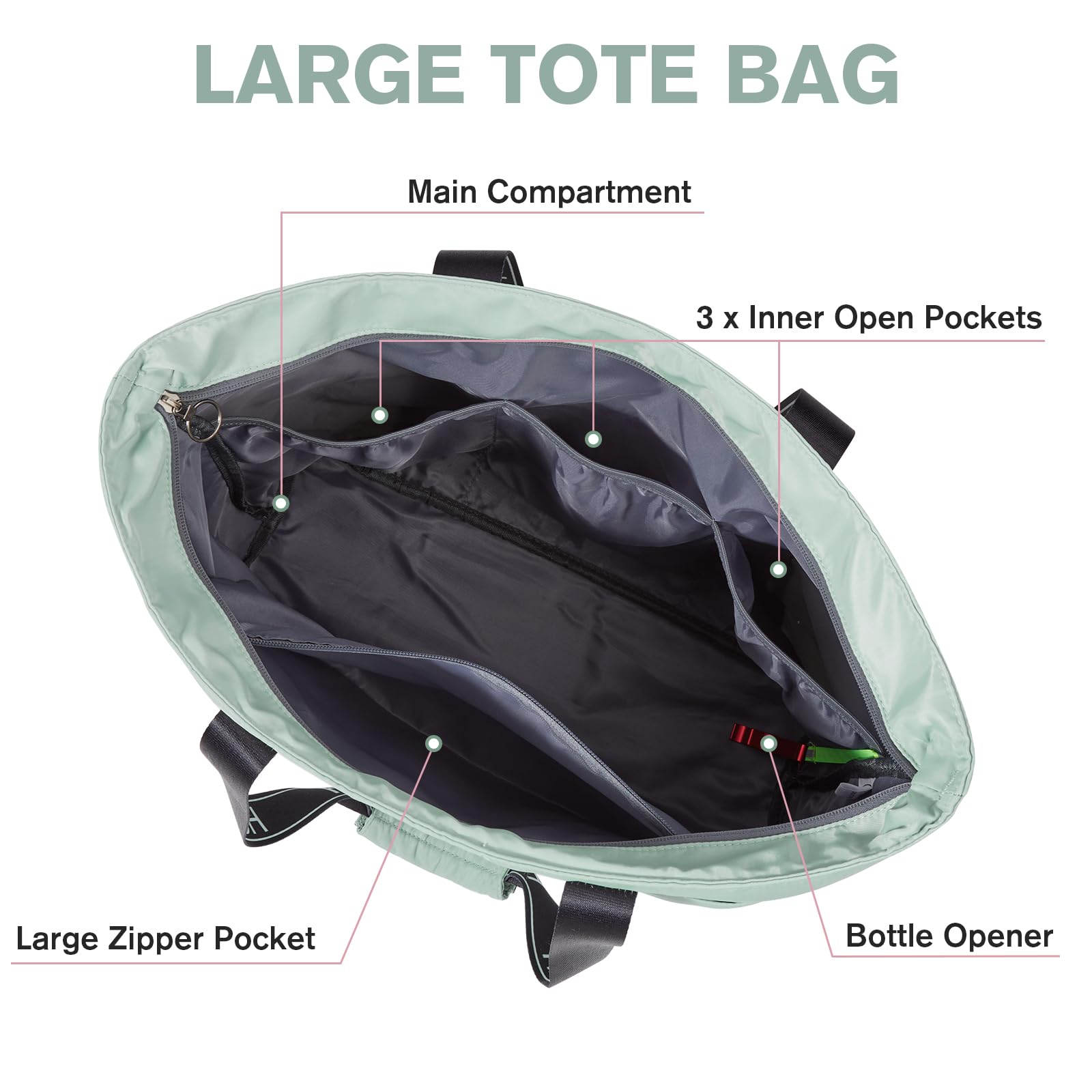 G4Free Strand-Tragetasche, wasserdicht, sanddicht, Umhängetasche, Strandtasche, große Sporttasche, Einkaufstasche für Damen