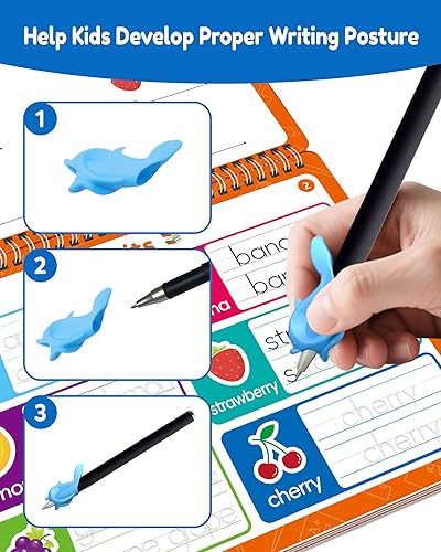 Miniatura 7 de Libros de práctica de escritura ranurados mágicos para niños, cuaderno de escritura a mano ranurado grande, libro de trabajo reutilizable para