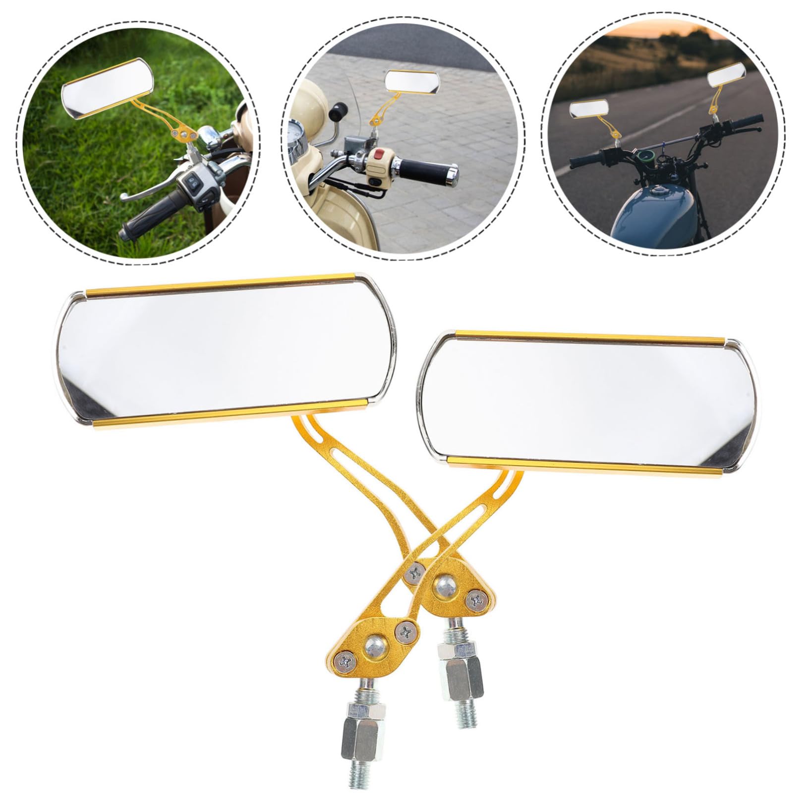 Hemobllo 2pezzi Specchietto Retrovisore Per Bicicletta e Scooter Elettrici Specchietti Retrovisori Regolabili Per Accessori Per Biciclette e Mountain Bike