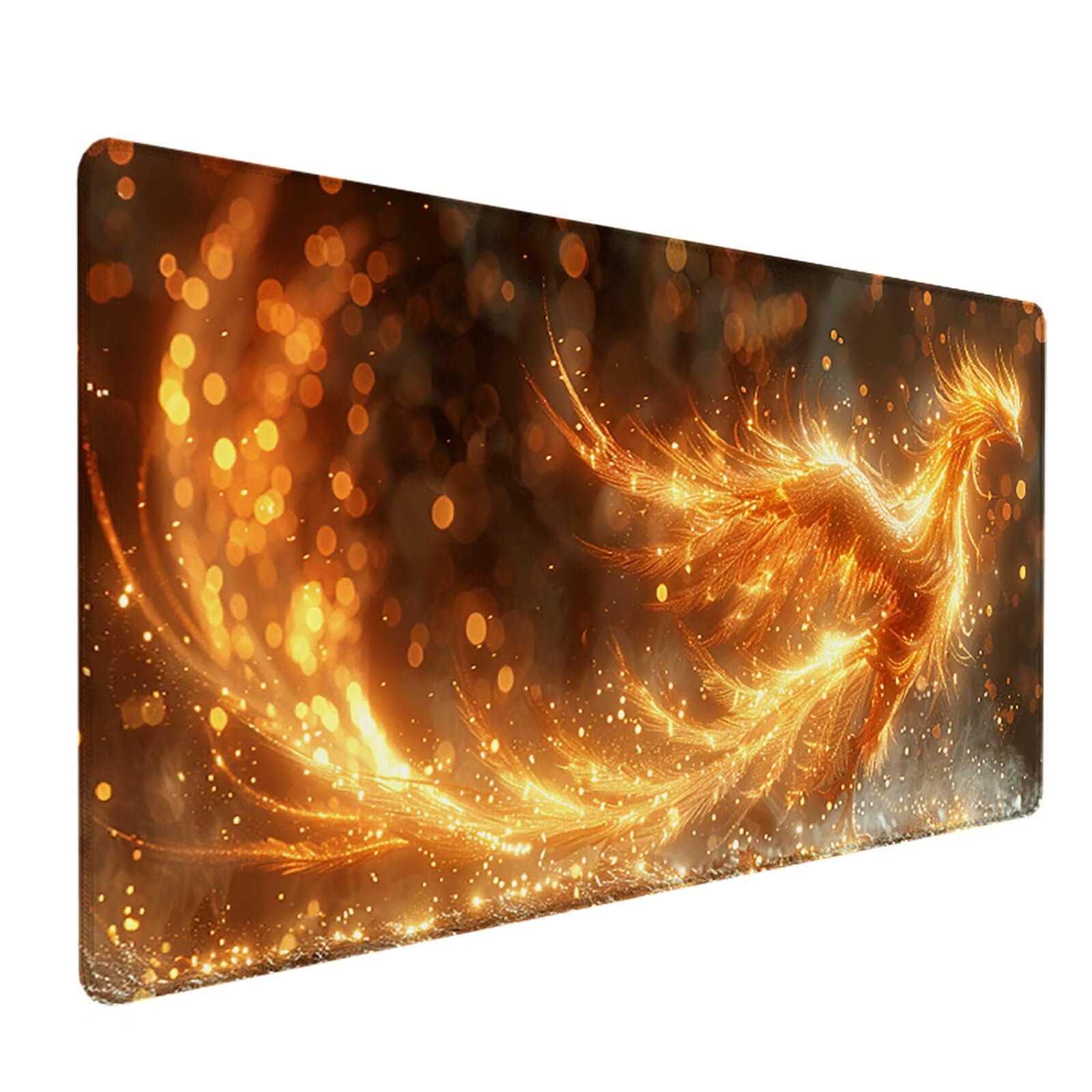 FéNix Alfombrilla Ratón Gaming XXL 1500x800 mm, Alfombrilla Gaming Amarillo Mousepad con Base de Goma Antideslizante Impermeable Desk Mat para Teclado y Raton Accesorios Gaming, Regalos de Hombre 9-E