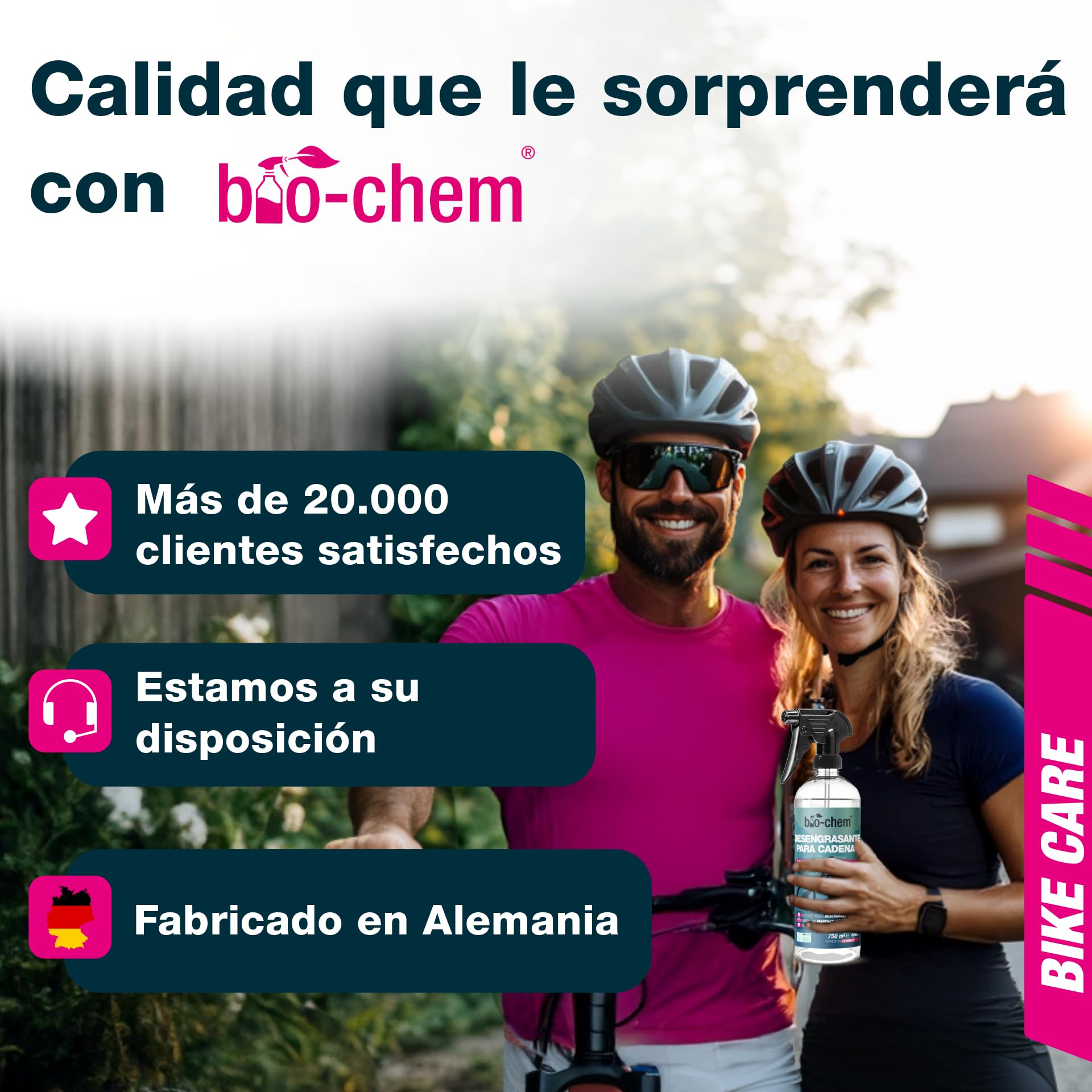 bio-chem Limpiador de cadenas de bicicletas 5L + 750ml + accesorios | Desengrasante para la limpieza grasa bicicleta - Cadenas de bicis de carretera y de montaña