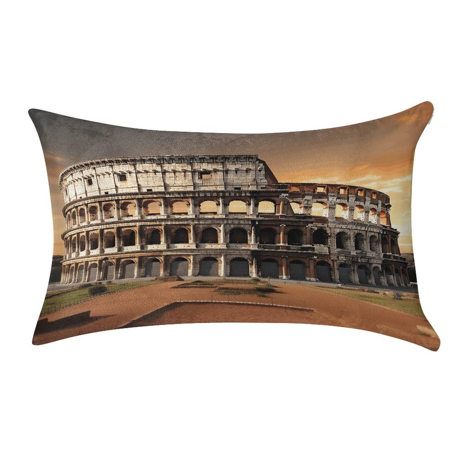 VstaDank Ancient Colosseum Pillow Covers Super Soft Pillow Cases Rectangular Throw Pillowcase Decorative Luxury Cushion Cases Velvet Lumbar Pillow Shells with Zipper 12 X 20 in