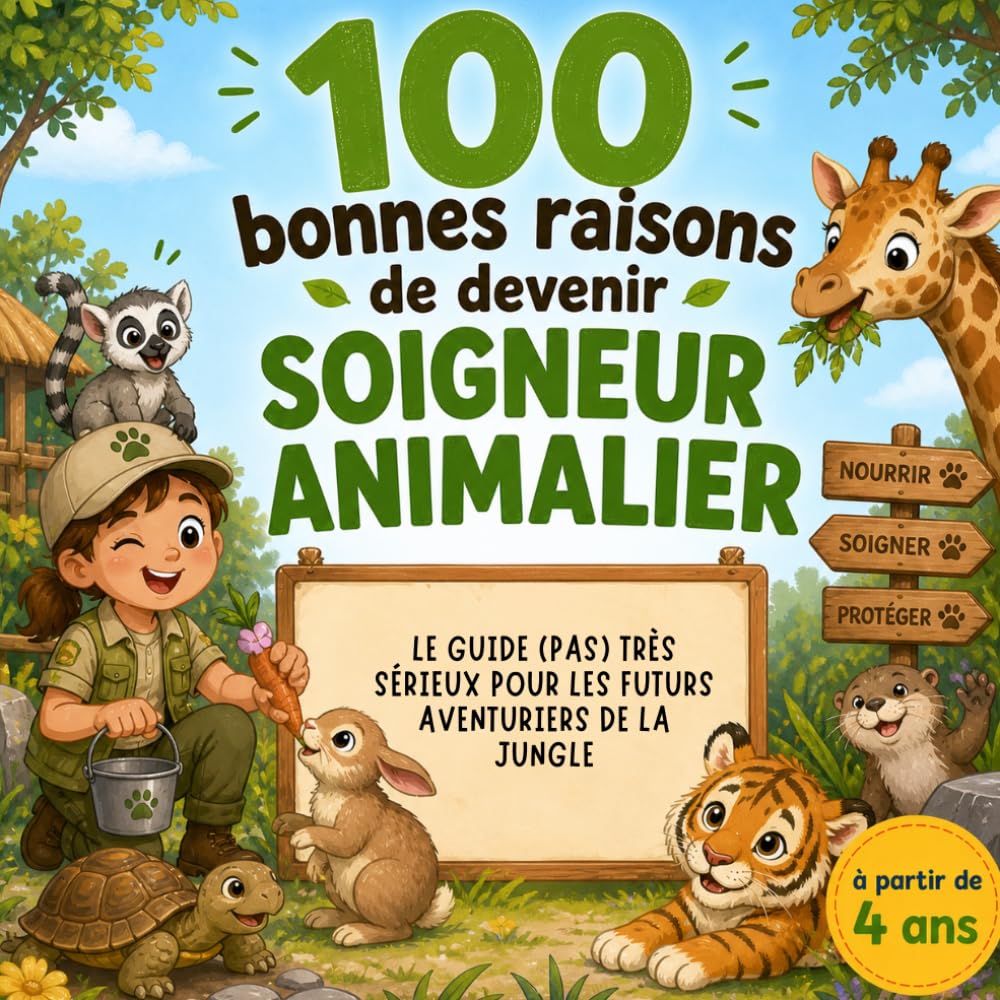 100 bonnes raisons de devenir soigneur animalier : Le guide rigolo pour les futurs vétérinaires et amoureux des animaux !: Livre pour enfant dès 4 ans ... enfants : 100 bonnes raisons de devenir...)