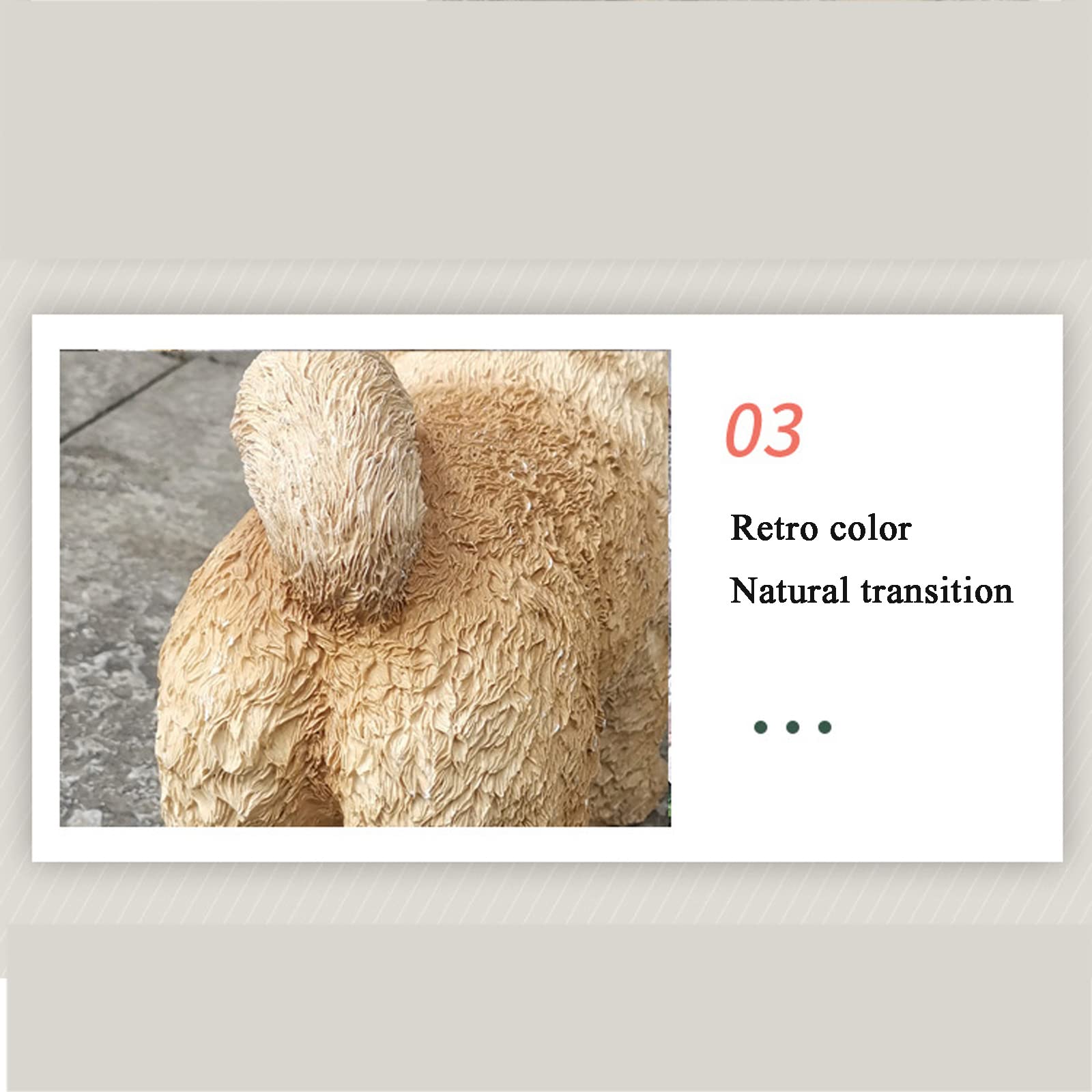 Statua da Giardino Scultura di Animali, Statue di Cani in Resina da Giardino Amanti per Donne, Figurine di Animali Decorazione Esterna per Patio Cortile Prato Portico Art Sculpture Decor
