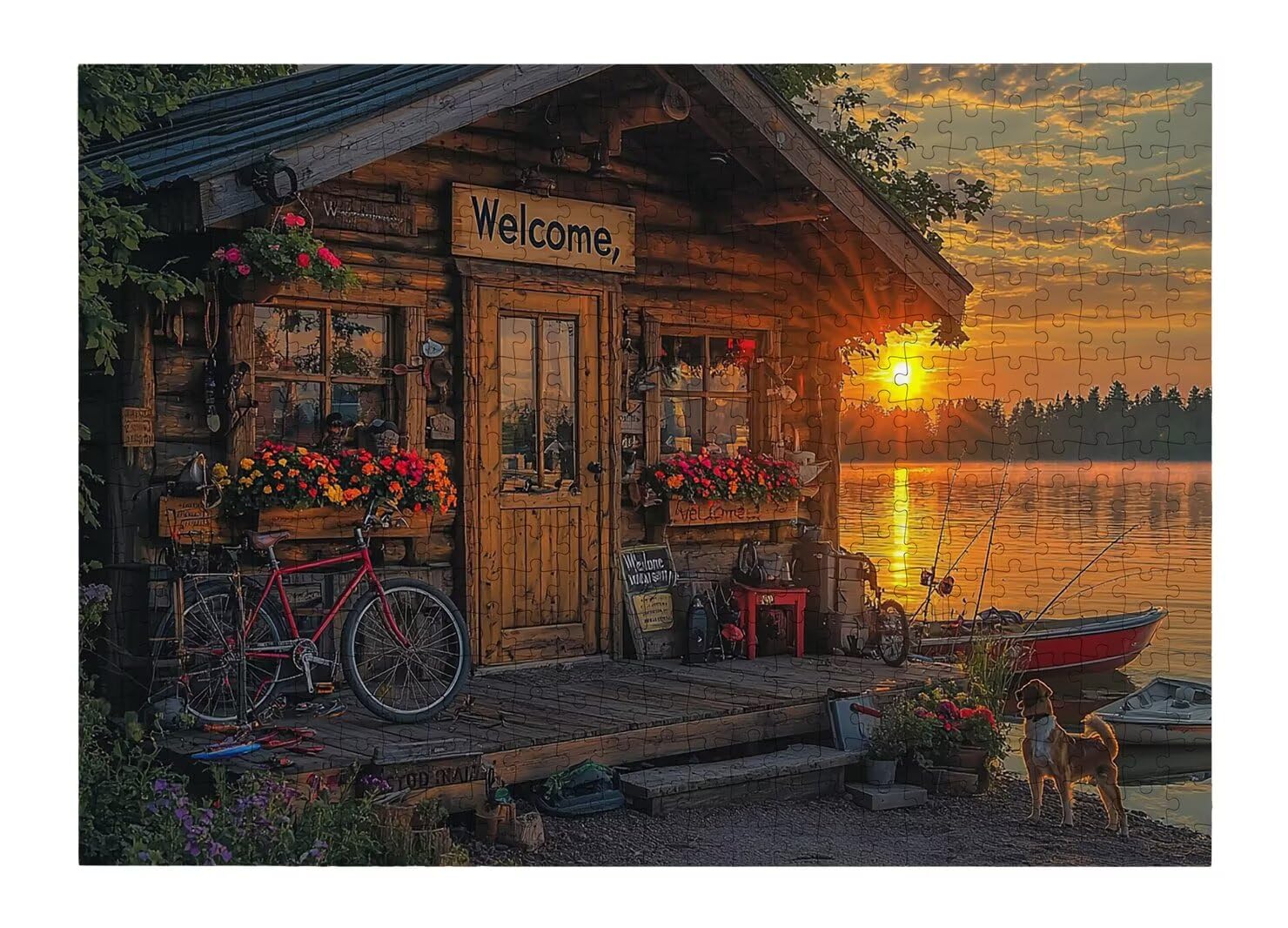 Puzzle dla dorosłych 1500, puzzle zachód słońca dla dorosłych -4380
