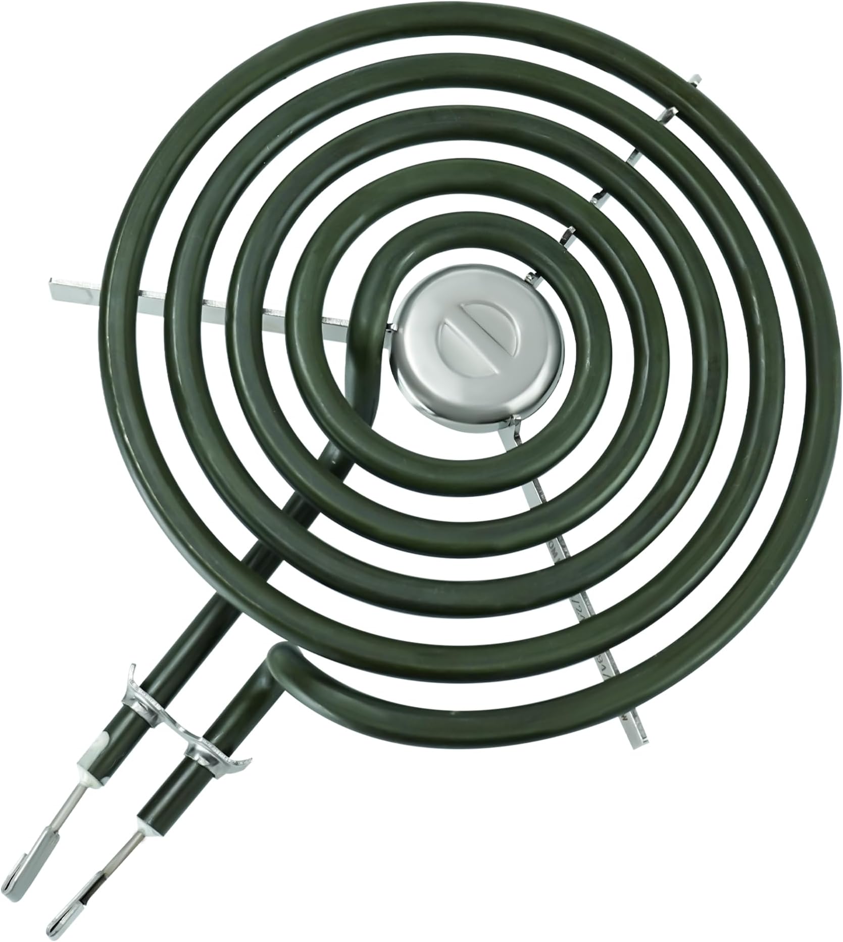 【2026 Upgraded】WB30M1 Electric Stove Burner ERS30M1 Replacement for 6 Inch 5 Turns 240V Surface Element with Silver Center Medallion fit for GE Hot-point Ken-more Range Stove by Romalon