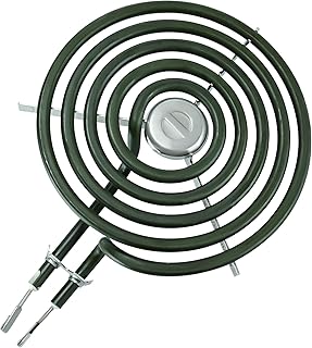 Upgraded WB30M1 Electric Stove Burner ERS30M1 Replacement for 6 Inch 5 Turns 240V Surface Element with Silver Center Medallion fit for GE Hot-point Ken-more Range Stove by Romalon
