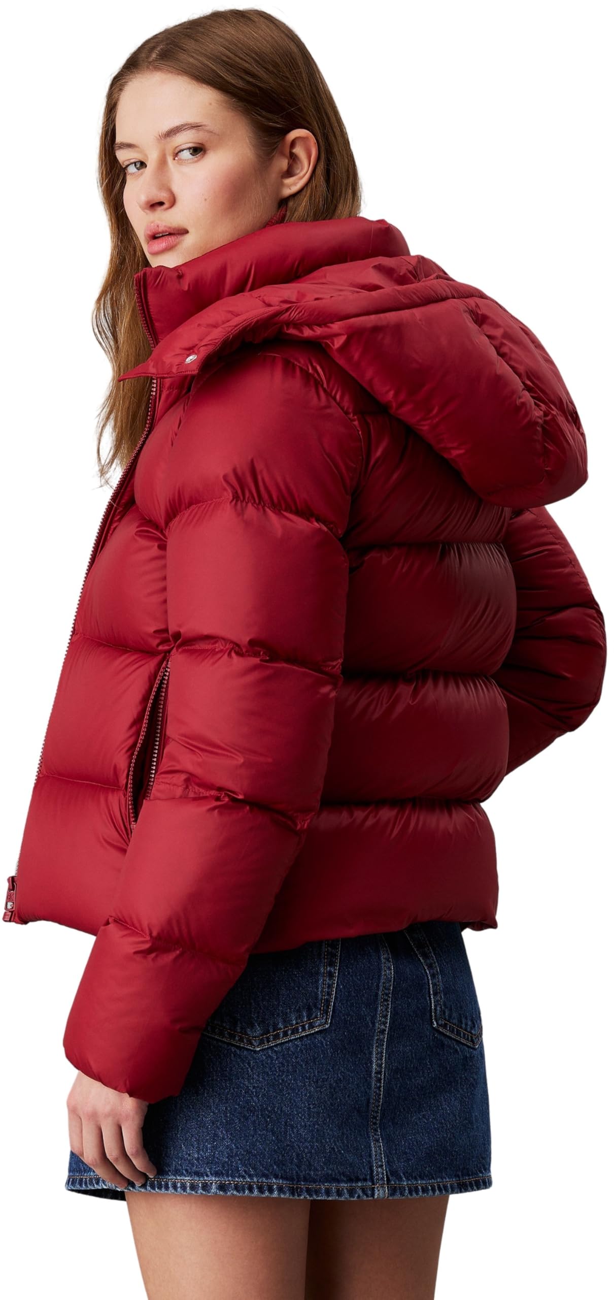 Calvin Klein Donna Piumino Down Short Puffer con Cappuccio