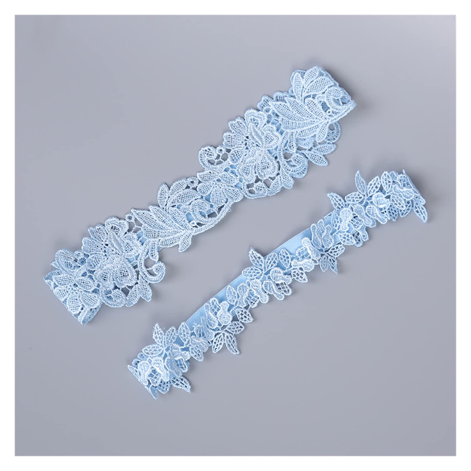 ACiyD Jarretière de mariée, Jarretière en Dentelle élastique pour Mariage (Couleur : Bleu Clair, Taille : 40x5cm) (Bleu Clair 40x5cm) (Bleu Clair 40x5cm)