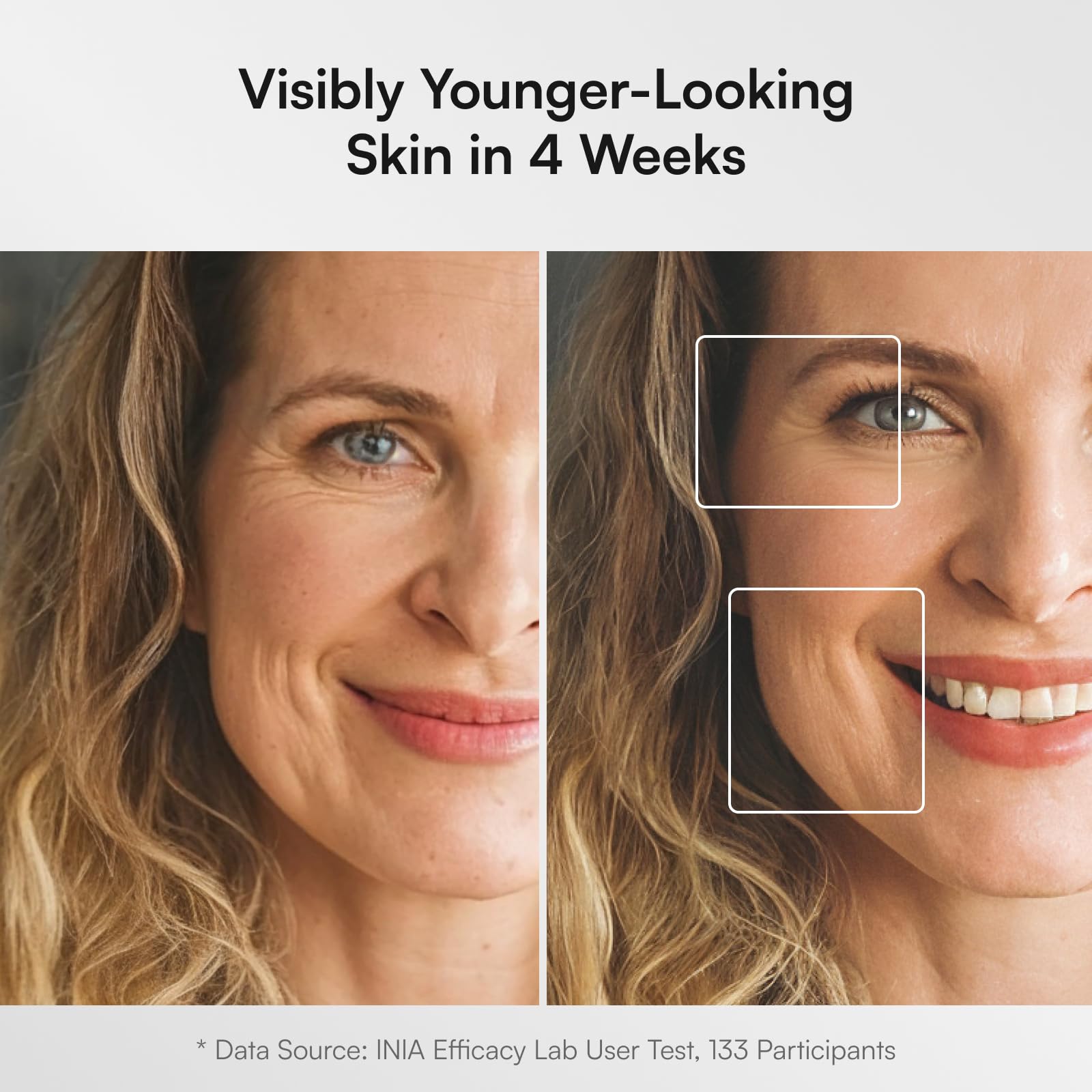 INIA Glow Maschera per il viso con luce rossa NIR ricaricabile ergonomico bianco