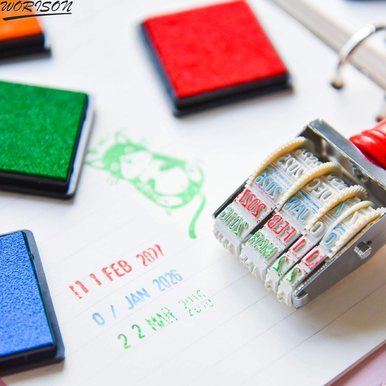 worison 20 Multicolor Ink pad for Finger Painting, Craft Stamps, DIY Craft, Scrapbooking and Much More 4