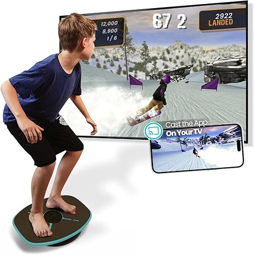 GoBalance Board - Tabla de equilibrio habilitada para la aplicación. Sensor Bluetooth inteligente, 12 juegos interactivos gratis: entrenamiento
