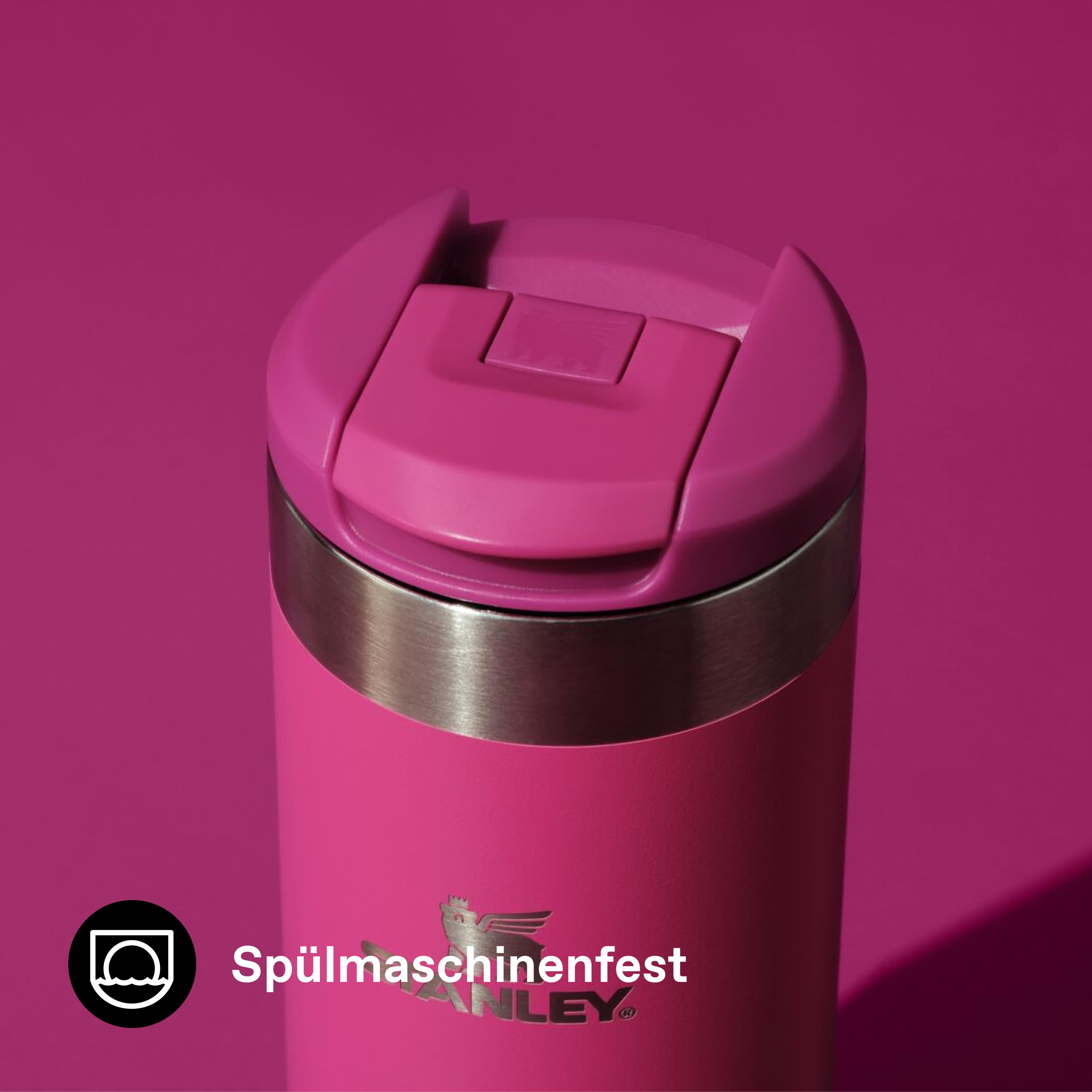 STANLEY 1913 Aerolight Transit Thermobecher 0.47L - Violet Blossom | Hält 6 Std. heiß - 8 Std. kalt - Spülmaschinenfest - Auslaufsicher - Becherhalter kompatibel