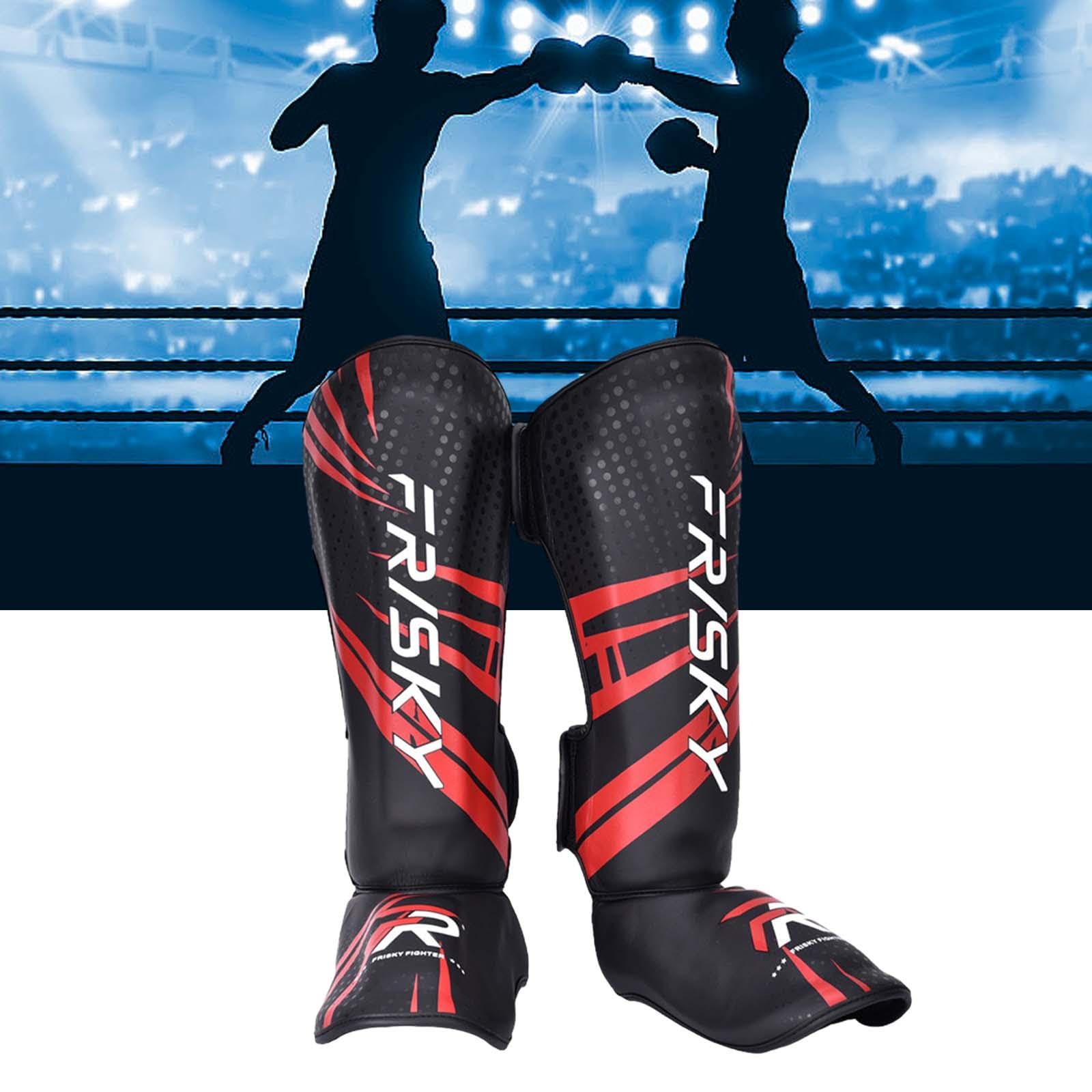 F Fityle Espinilleras Muay Thai, espinilleras, Almohadillas de Empeine, Equipo de Entrenamiento, espinilleras Profesionales, Protector de espinillas para