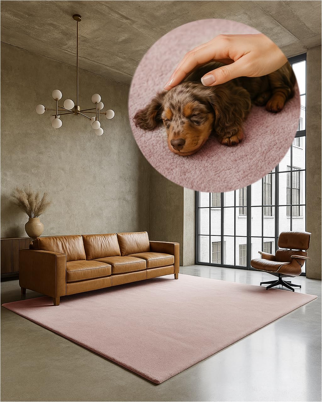 TEXMAXX Weicher Kurzflor Teppich Wohnzimmer mit rutschhemmender Rückseite - Verschiedene Größen und Farben