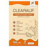 CLEARALIF Laundry Detergent Sheets, Orange, 64 Load, CLEARALIF Laundry Detergent Strips Eco Friendly & Hypoallergenic