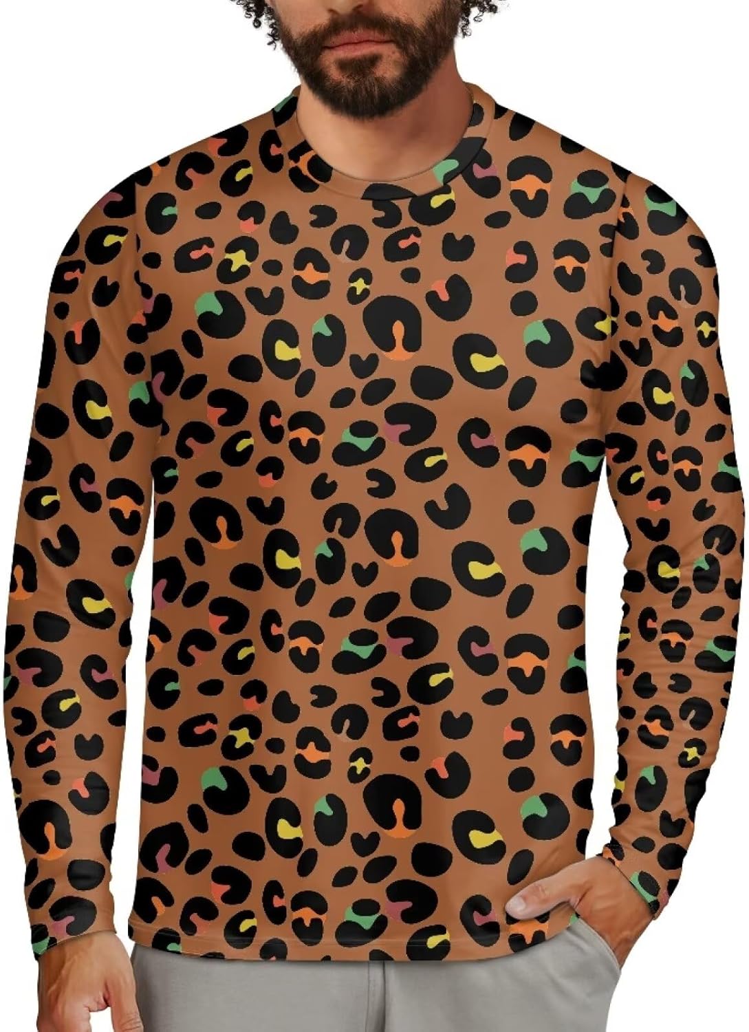 Long Sleeve T-Shirts for Men Athletic Crewneck T Shirt Fall Winter Spring Shirts Quick Dry Sweatshirt S-4XL