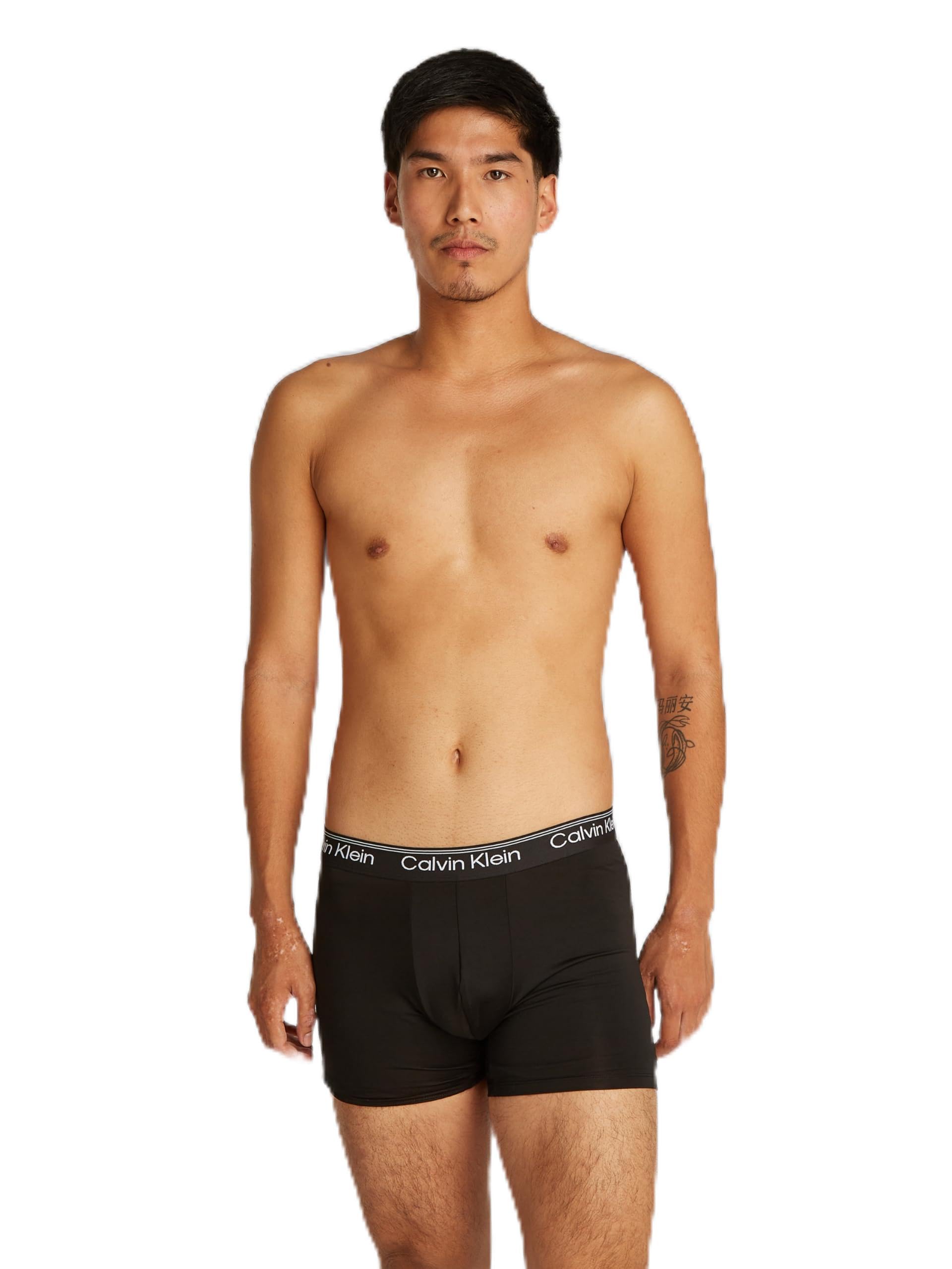 Calvin Klein Boxer Uomo Confezione Da 3 Elasticizzati, Multicolore (B- Beau Bl, F Mauve, Saharah Sn Wbs), Xl-image