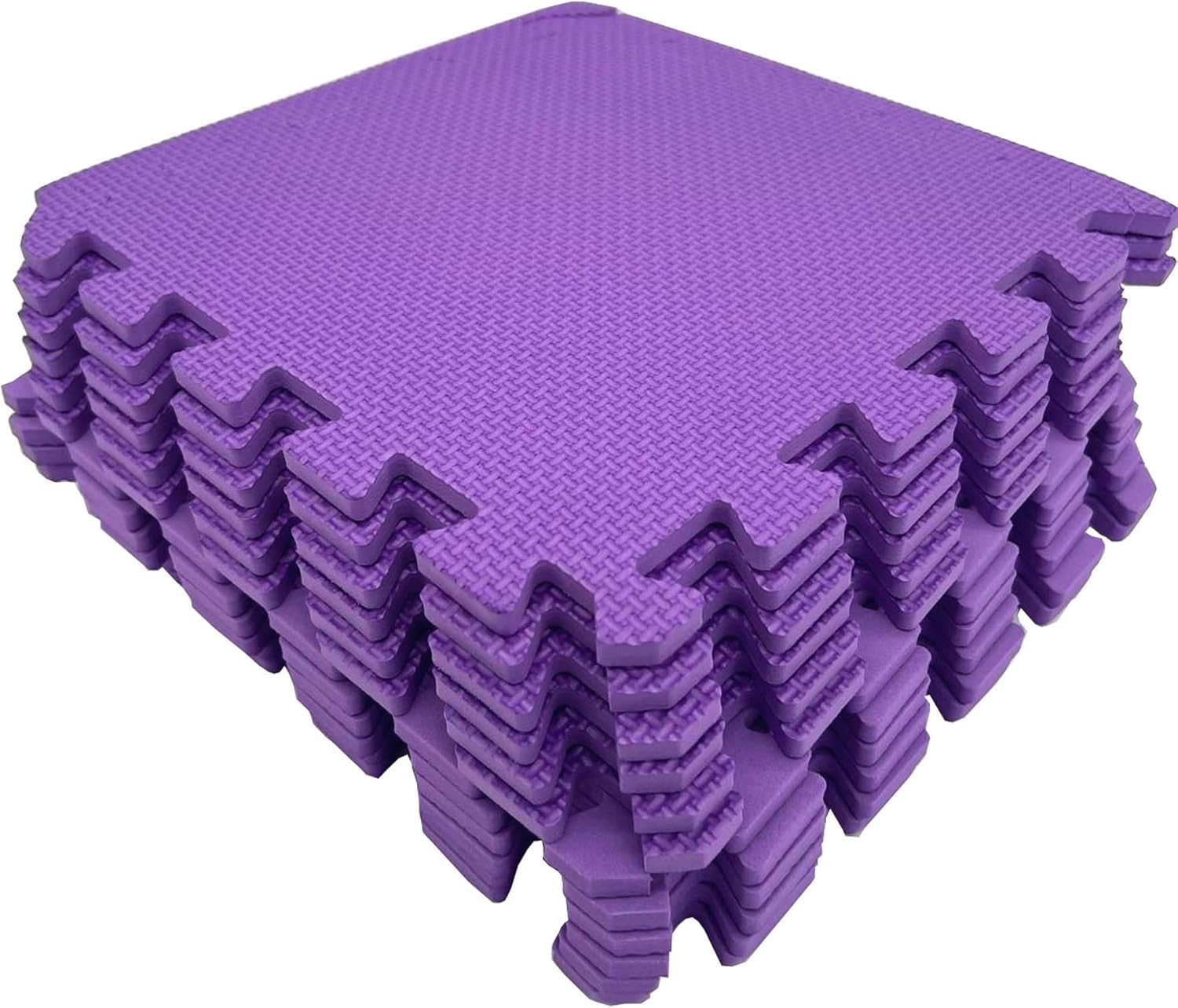 MaTvize Eva Foam Baby Play Mat – 24Pcs (29x29cm) 8mm Thick Soft Purple & Turquoise Interlocking Floor Tiles, Waterproof, Non-Slip, Safe & Comfortable Matting for Kids Child (Purple+Turquoise, 24 Pack)