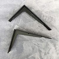Vista 9 de Soporte de estante triangular de hierro montado en la pared, soporte de estante de mármol en ángulo recto, soportes de estantería de esquina