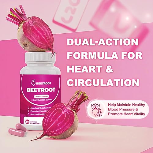 Miniatura 3 de Cápsulas de raíz de remolacha 1300 mg de polvo de raíz de remolacha orgánica, sin OMG y suplemento vegano para energía, resistencia y apoyo al