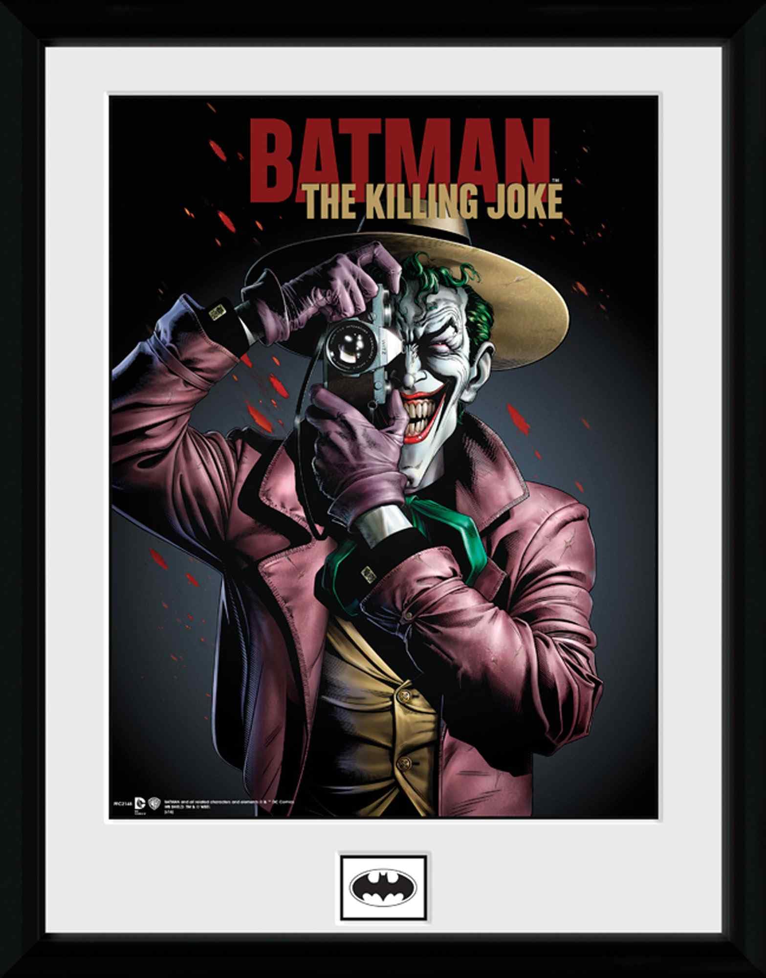 Gb Eye Multi-Colour Dc Comics Batham The Joker Kiling Joke Portrait 30 X 40Cm Framed Collector Print