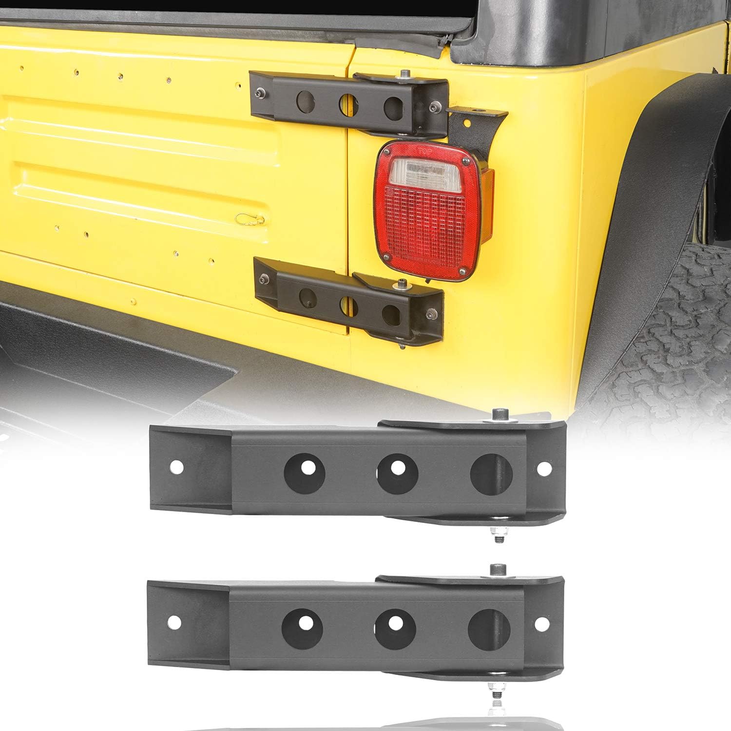 TJ Wrangler Tailgate Hinge Rear Trail Door Hinge Set for