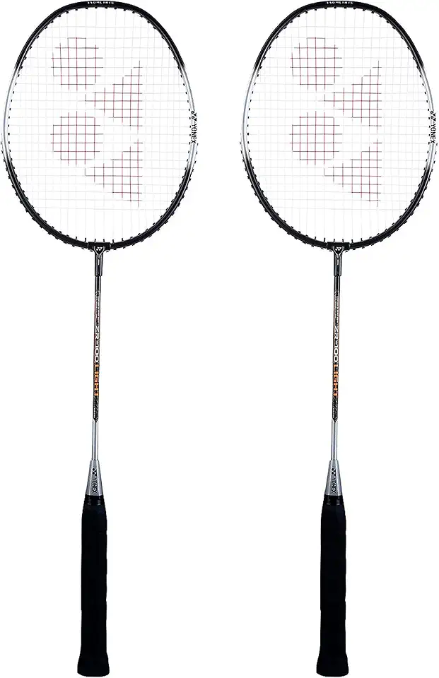YONEX ZR 100 Light Aluminum Blend Badminton Racquet with Full Cover, Set of 2
